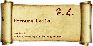 Hornung Leila névjegykártya